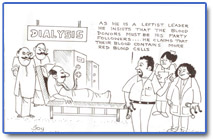 Cartoon by a CKD patient's husband Mr. Joy (On Renal Anemia)
