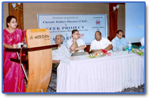 CKF and Care and Share celebrating World Kidney Day - Feb 8th. Ms. Madhu Blessy, Director of operations CKF addressing the meeting.