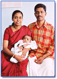Mr. Joseph Varghese and Family, who is a cadaver transplant recepient who became a father after transplantation.