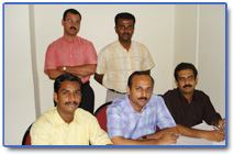 The Volunteers at the reception desk 