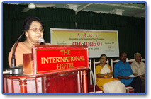 Ms. Madhu Blessy Director of Operations, CKF  felicitating the  meeting